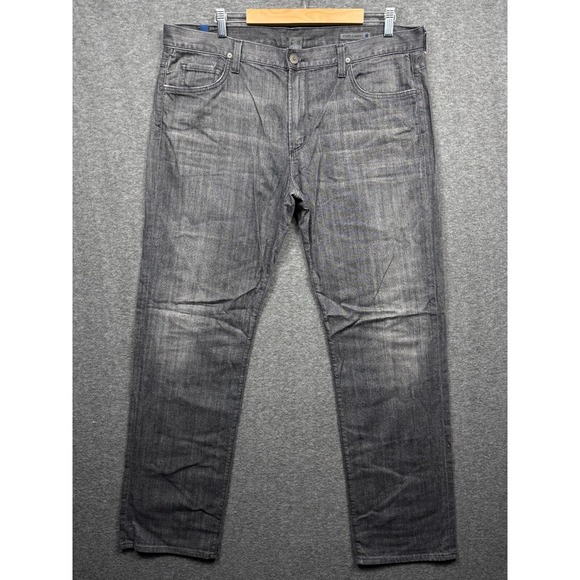 Citizens of Humanity Jeans Mens 40x33 Gray Sid‎ Straight Distressed Wash Denim - Picture 1 of 11